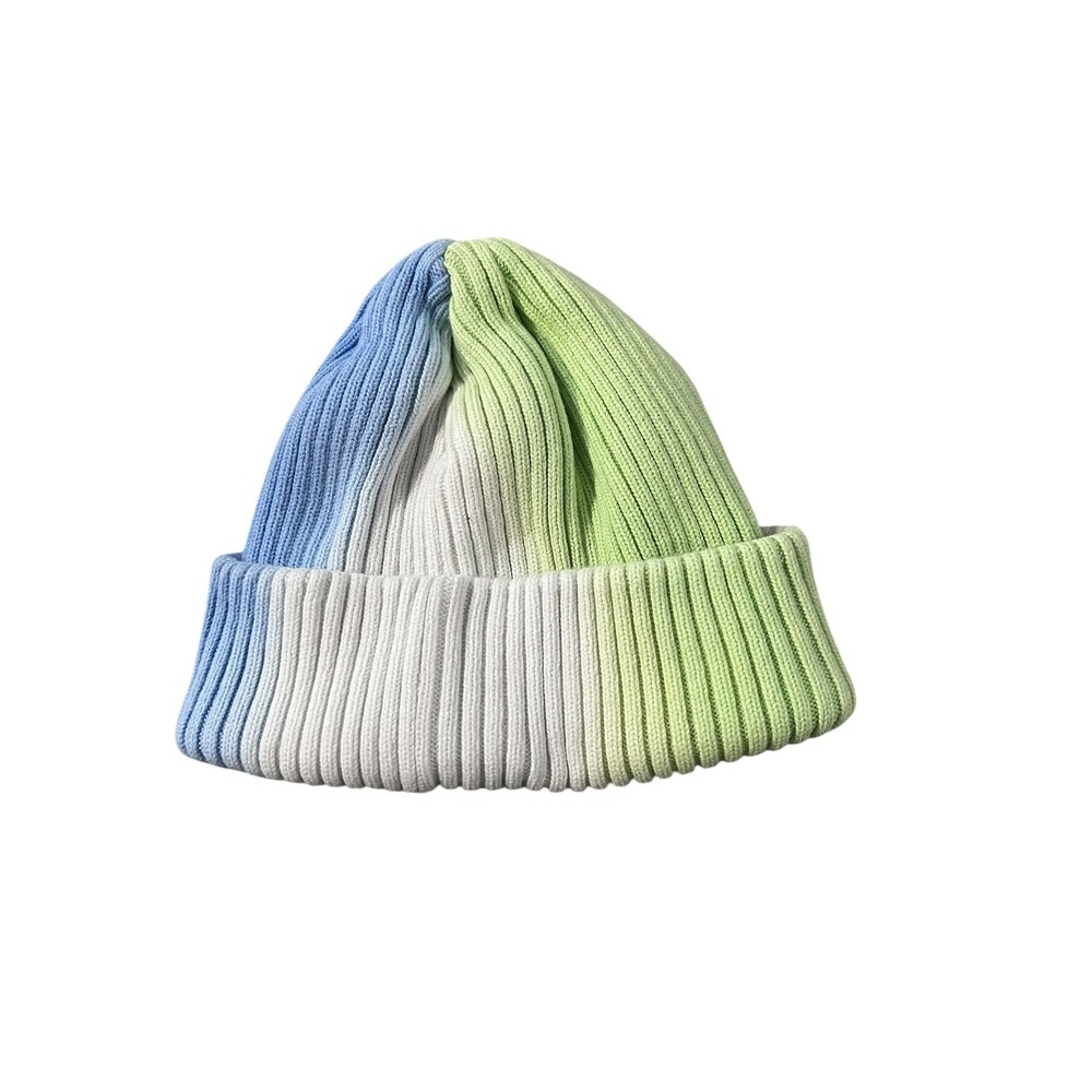 Adidas Originals Beanie sonic ink blue/screaming green -  Ribbed Knit  OSFA - Picture 2 of 5